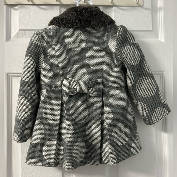 Cherokee Gray Polka Dot Kids Pea Coat - Picture 2 of 3
